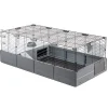 Gabbie Per Roditori-Ferplast Gabbia per porcellini d'india - gabbia multipla maxi nera 142,5 x 72 x h 50 cm -