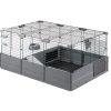 Online Gabbia per porcellini d'india - gabbia multipla nera 107,5 x 72 x h 50 cm - Gabbie Per Roditori