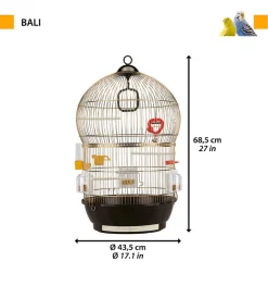 Best Gabbia per uccelli   "bali" in metallo, 43.5x43.5x68.5 cm Gabbie Per Uccelli