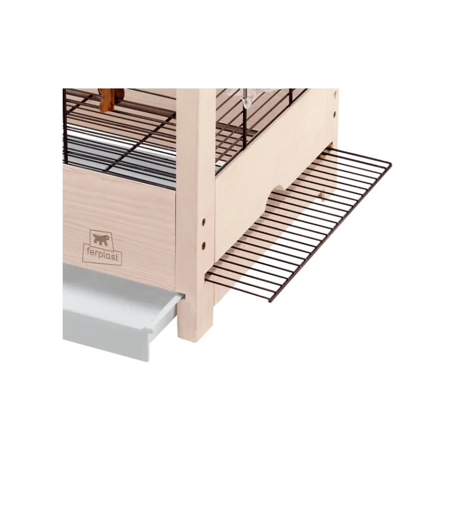 Gabbie Per Uccelli-Ferplast Gabbia per uccelli "giulietta 6" in legno, 81x41x64 cm -