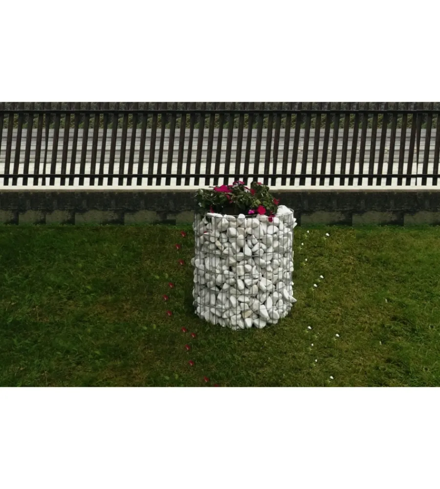 Reti, Recizioni E Cancelli Per Giardino- Gabbione rotondo con 20 ganci - 40x60x60.
