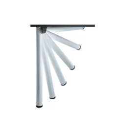 Ferramenta Per Mobili E Infissi|Gamba "click" alluminio millerighe ø 50 - h.705 mm. alluminio millerighe