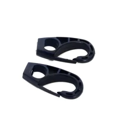 Sistemi Di Fissaggio|Ganci a moschettone in nylon nero ricambio per elastici ø 6 mm. 2 pz.