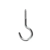 Sistemi Di Fissaggio- Ganci aperti in ferro zincato con filetto per legno 5,2x80 mm. 2 pz.