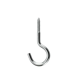 Sistemi Di Fissaggio- Ganci aperti in ferro zincato con filetto per legno 5,2x80 mm. 2 pz.