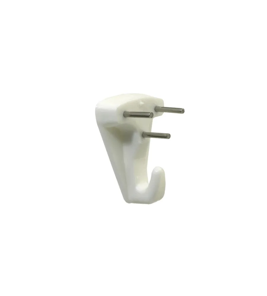 Decorazione Pareti- Ganci per quadri a 3 chiodi in plastica bianca 3 pz.