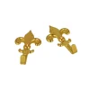 Decorazione Pareti|Ganci per quadri modello "giglio" 28 x 48 mm. finitura ottone lucido 5 pz.