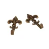 Clearance Ganci per quadri modello "giglio" 28 x 48 mm. finitura bronzata 5 pz. Decorazione Pareti