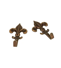 Decorazione Pareti|Ganci per quadri modello "giglio" 19 x 32 mm. finitura bronzata 5 pz.