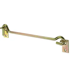 Sistemi Di Fissaggio|Gancio con piastra ø 10,0 x 280 mm. - zincato giallo - 1 pz.