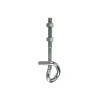 Outlet Gancio di sicurezza per altalene in ferro zincato con filetto metrico m12x180 mm. 2 pz. Sistemi Di Fissaggio
