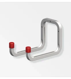 Alfer aluminium Officina E Garage|Gancio doppio acciaio zincato 90mm