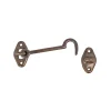 Ferramenta Per Mobili E Infissi- Gancio per finestra 80 mm. - bronzato - 2 pz.