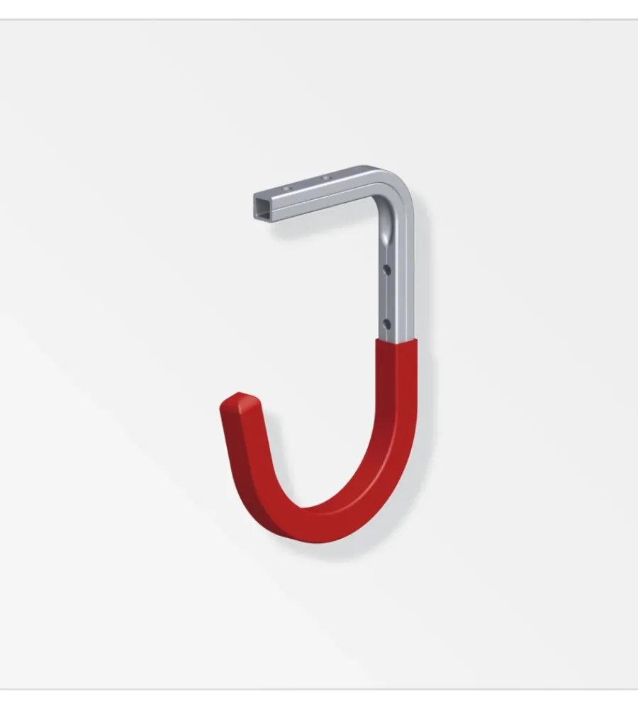Officina E Garage-Alfer aluminium Gancio per pareti e soffitti gommato in alluminio t8 r 100x165