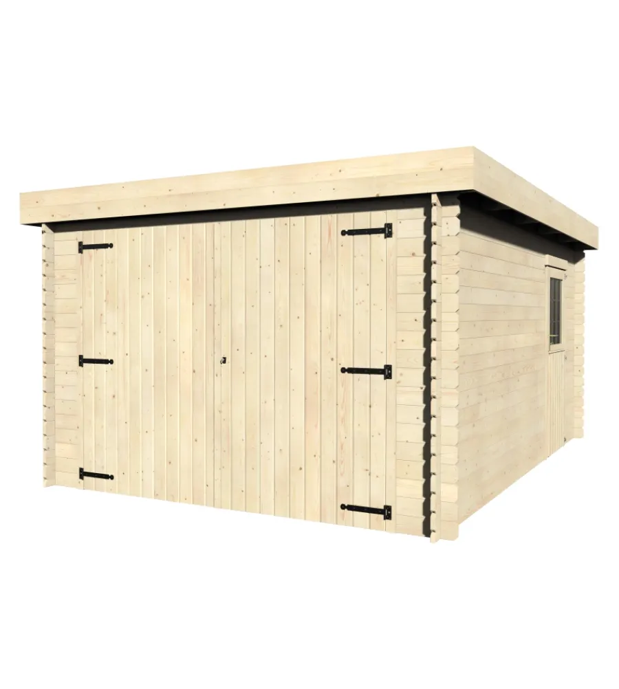 DÉCOR ET JARDIN Casette Da Giardino|Garage in legno da giardino decor et jardin "galan" in abete bianco nordico 349x481x224 cm