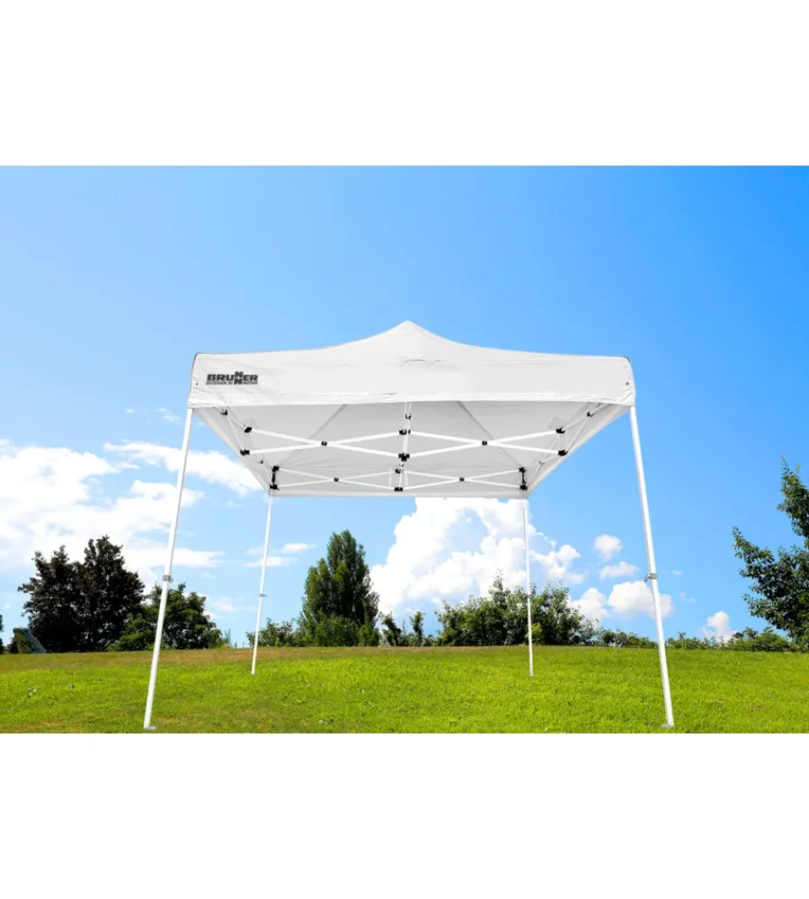 Brunner Campeggio|Gazebo da campeggio "zebo enjoy 2.0" in acciaio e poliestere bianco 3x6 m