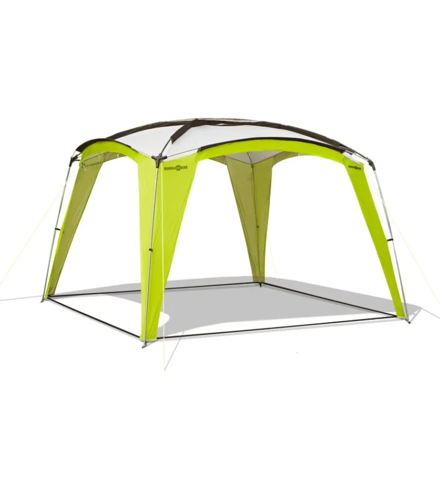 Clearance Gazebo da campeggio "medusa ii" in acciaio e fiberglass verde 3x3 m Campeggio