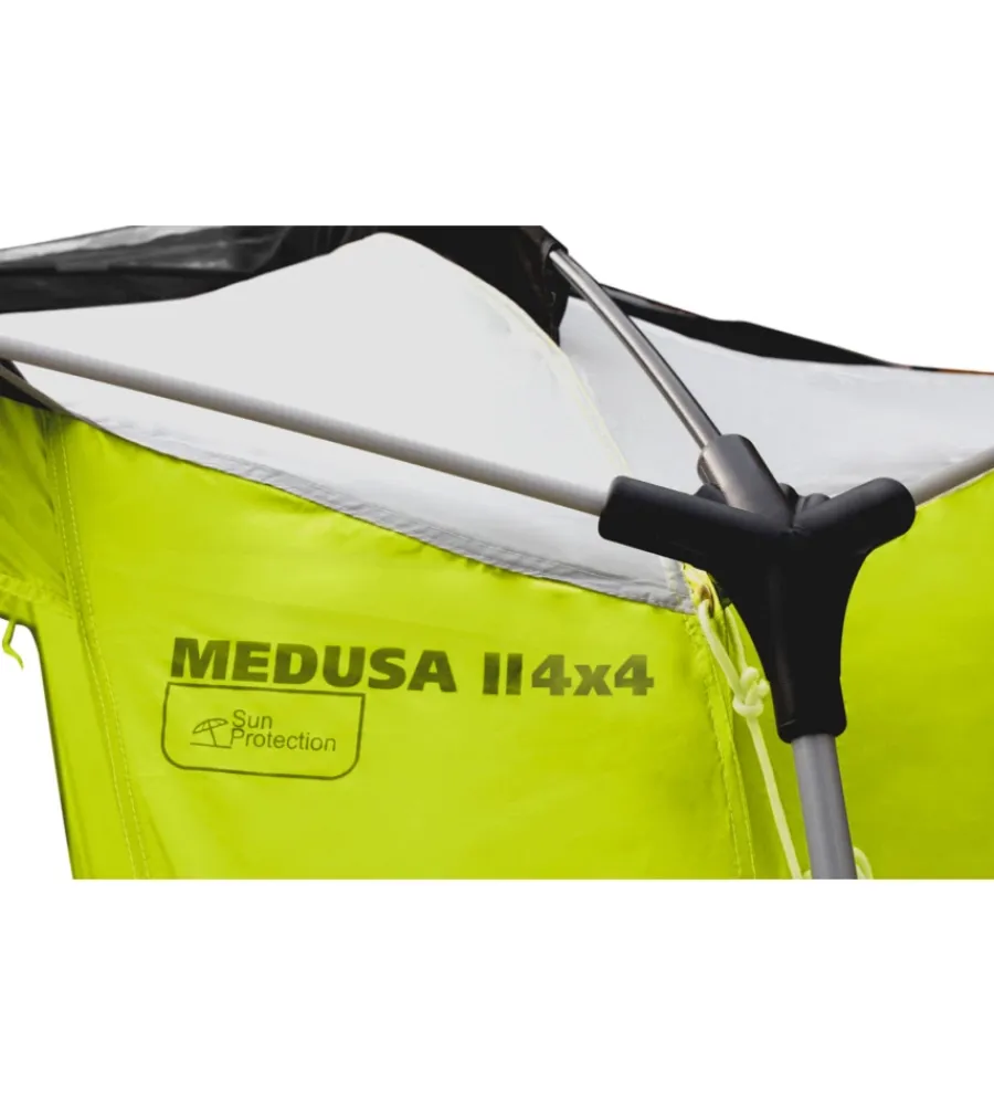 Clearance Gazebo da campeggio "medusa ii" in acciaio e fiberglass verde 3x3 m Campeggio