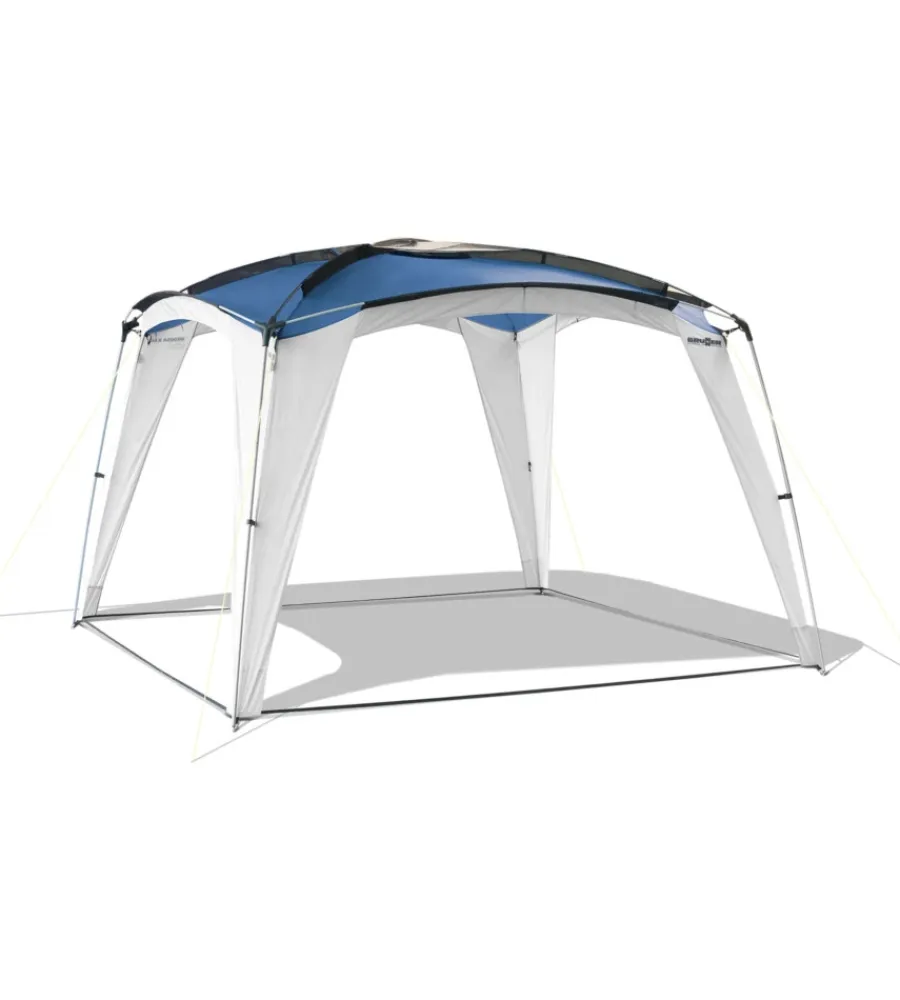 Brunner Campeggio|Gazebo da campeggio "medusa ii" in acciaio e fiberglass blu 3x3 m