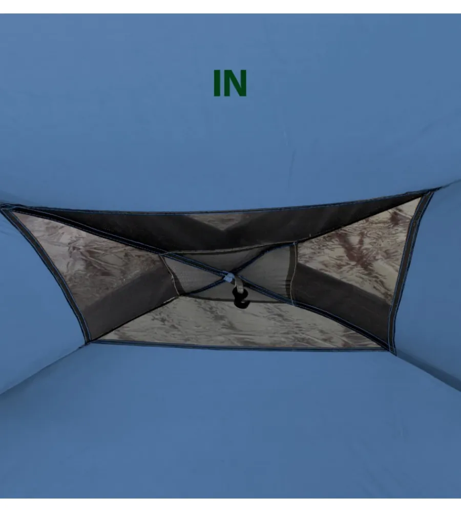 Brunner Campeggio|Gazebo da campeggio "medusa ii" in acciaio e fiberglass blu 3x3 m