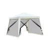 Coperture Per Esterno E Accessori-EuroGarden Gazebo da esterno con zanzariera in acciaio bianco 3x3 m