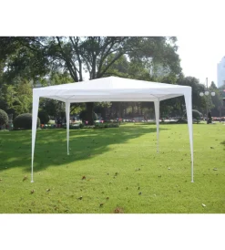EuroGarden Coperture Per Esterno E Accessori|Gazebo da esterno in acciaio bianco 3x3 m