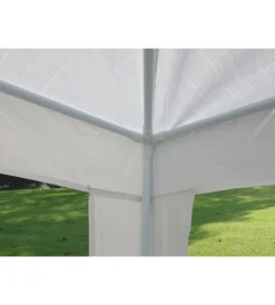 EuroGarden Coperture Per Esterno E Accessori|Gazebo da esterno in acciaio bianco 3x3 m
