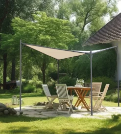EuroGarden Coperture Per Esterno E Accessori|Gazebo da esterno "miami" in acciaio ecrù 3x3 m