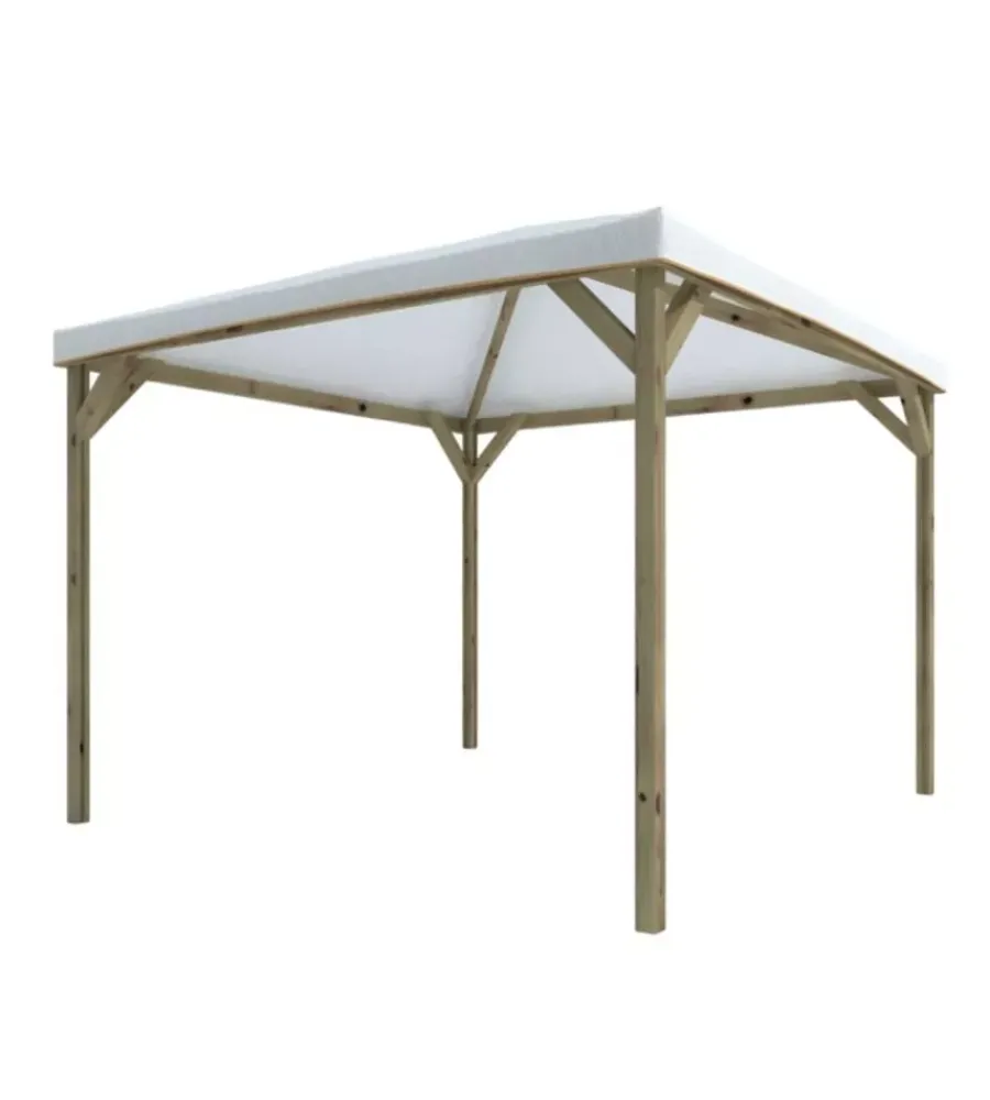 Coperture Per Esterno E Accessori-Alce Gazebo da esterno in legno "joy pocket" 3x3 m