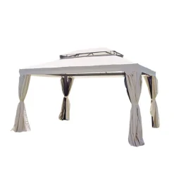 Coperture Per Esterno E Accessori|Gazebo da esterno rettangolare solaria "nebraska" in alluminio ecru' 3x4 mt