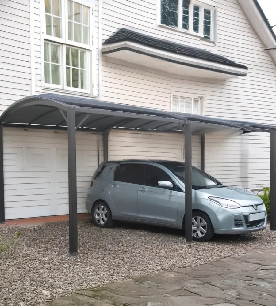Coperture Per Esterno E Accessori|Gazebo estensibile riviera "carport deluxe" antracite 300x300/565x243 cm