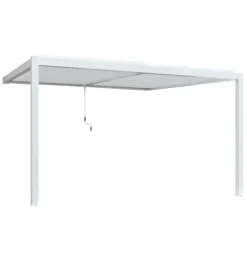 Coperture Per Esterno E Accessori|Gazebo pergola bioclimatica da esterno addossata elica garden bianco in alluminio - 3x4 m