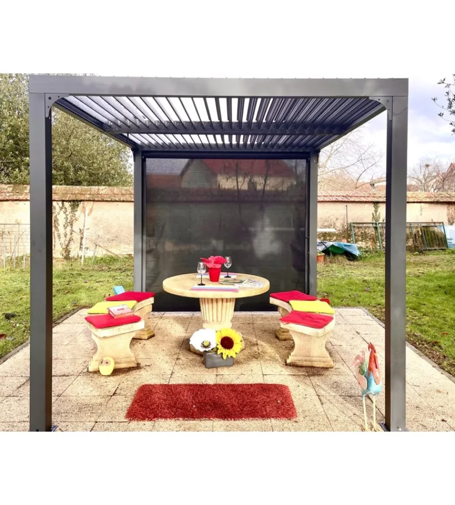 Hot Gazebo pergola bioclimatica autoportante da esterno in alluminio 2,4x3 m Coperture Per Esterno E Accessori