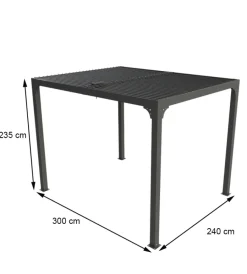 Hot Gazebo pergola bioclimatica autoportante da esterno in alluminio 2,4x3 m Coperture Per Esterno E Accessori