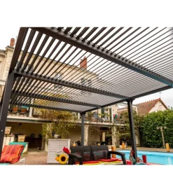 Hot Gazebo pergola bioclimatica autoportante da esterno in alluminio 5,98x3,60m Coperture Per Esterno E Accessori