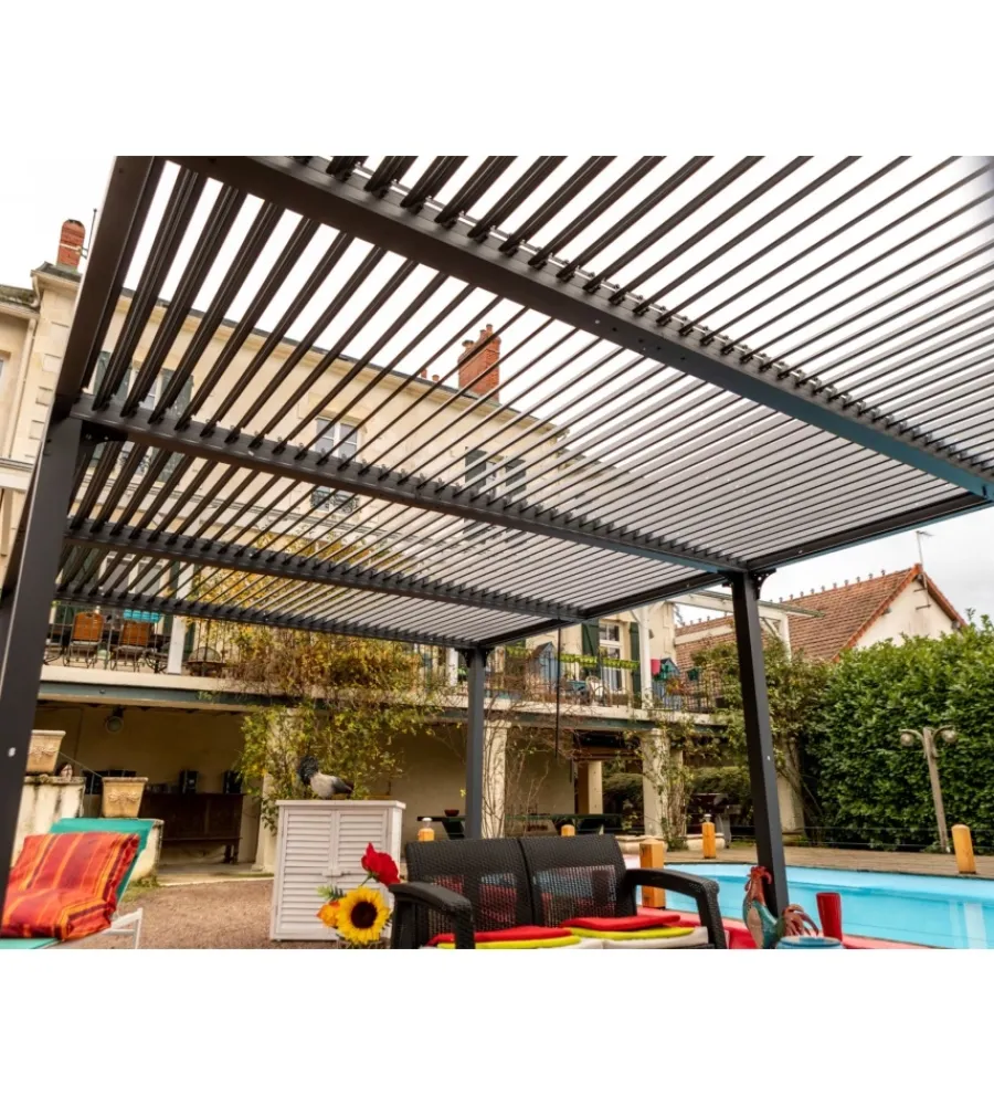 Hot Gazebo pergola bioclimatica autoportante da esterno in alluminio 5,98x3,60m Coperture Per Esterno E Accessori