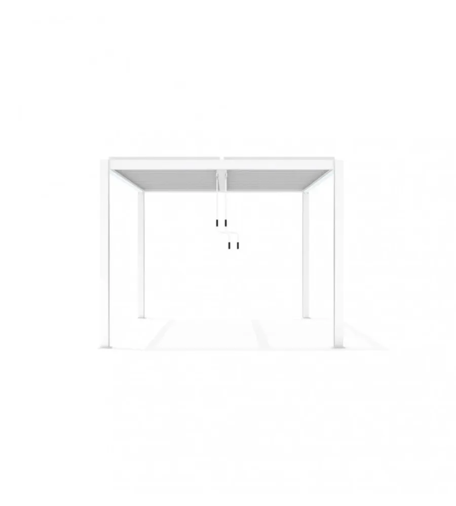 Coperture Per Esterno E Accessori- Gazebo pergola bioclimatica da esterno elica garden bianca in alluminio - 3x4 m