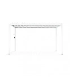 Coperture Per Esterno E Accessori- Gazebo pergola bioclimatica da esterno elica garden bianca in alluminio - 3x4 m