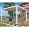 Coperture Per Esterno E Accessori|Gazebo pergola bioclimatica da esterno elica garden bianca in alluminio, con led e copertura motorizzata - 3x4x2,5 m