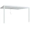 Coperture Per Esterno E Accessori- Gazebo pergola bioclimatica da esterno addossata elica garden bianco in alluminio - 4x4 m