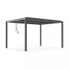 Coperture Per Esterno E Accessori|Gazebo pergola bioclimatica da esterno elica garden antracite in alluminio - 3x4 m