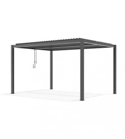 Coperture Per Esterno E Accessori|Gazebo pergola bioclimatica da esterno elica garden antracite in alluminio - 3x4 m