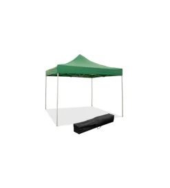 Coperture Per Esterno E Accessori- Gazebo richiudibile pieghevole riviera in tessuto impermeabile e anti uv verde 3x3 m