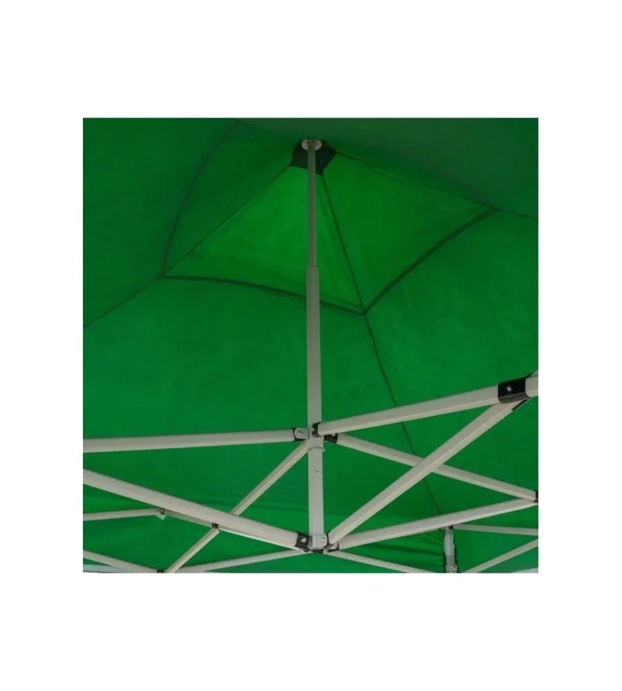 Coperture Per Esterno E Accessori- Gazebo richiudibile pieghevole riviera in tessuto impermeabile e anti uv verde 3x3 m
