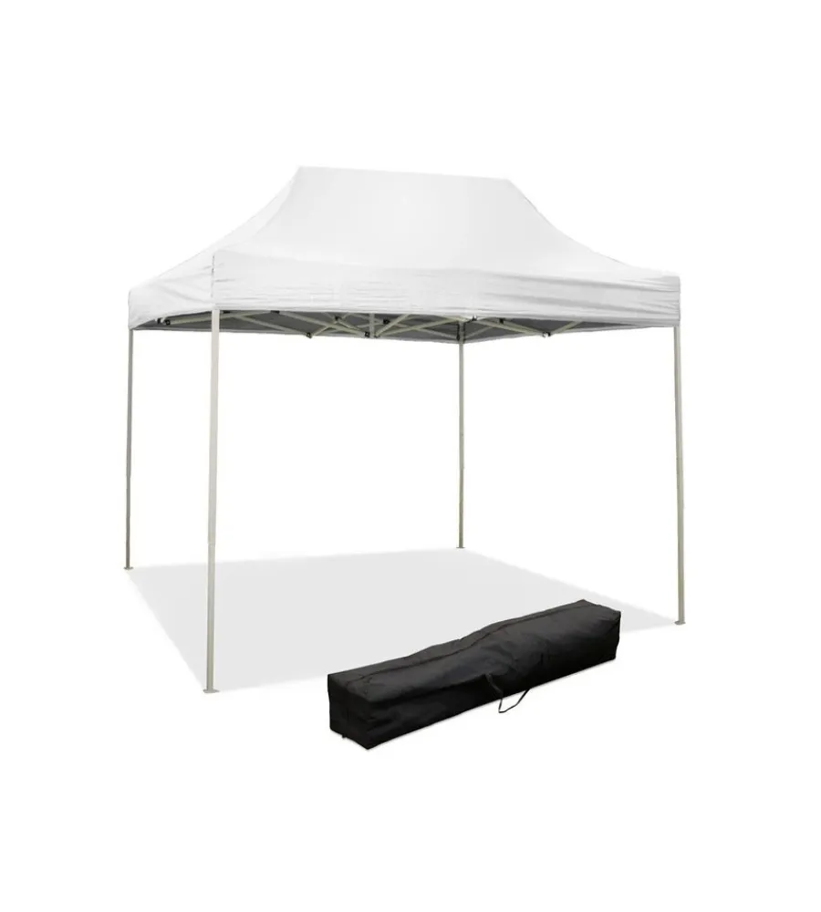 Coperture Per Esterno E Accessori|Gazebo richiudibile pieghevole riviera in tessuto impermeabile e anti uv bianco 3x2 m
