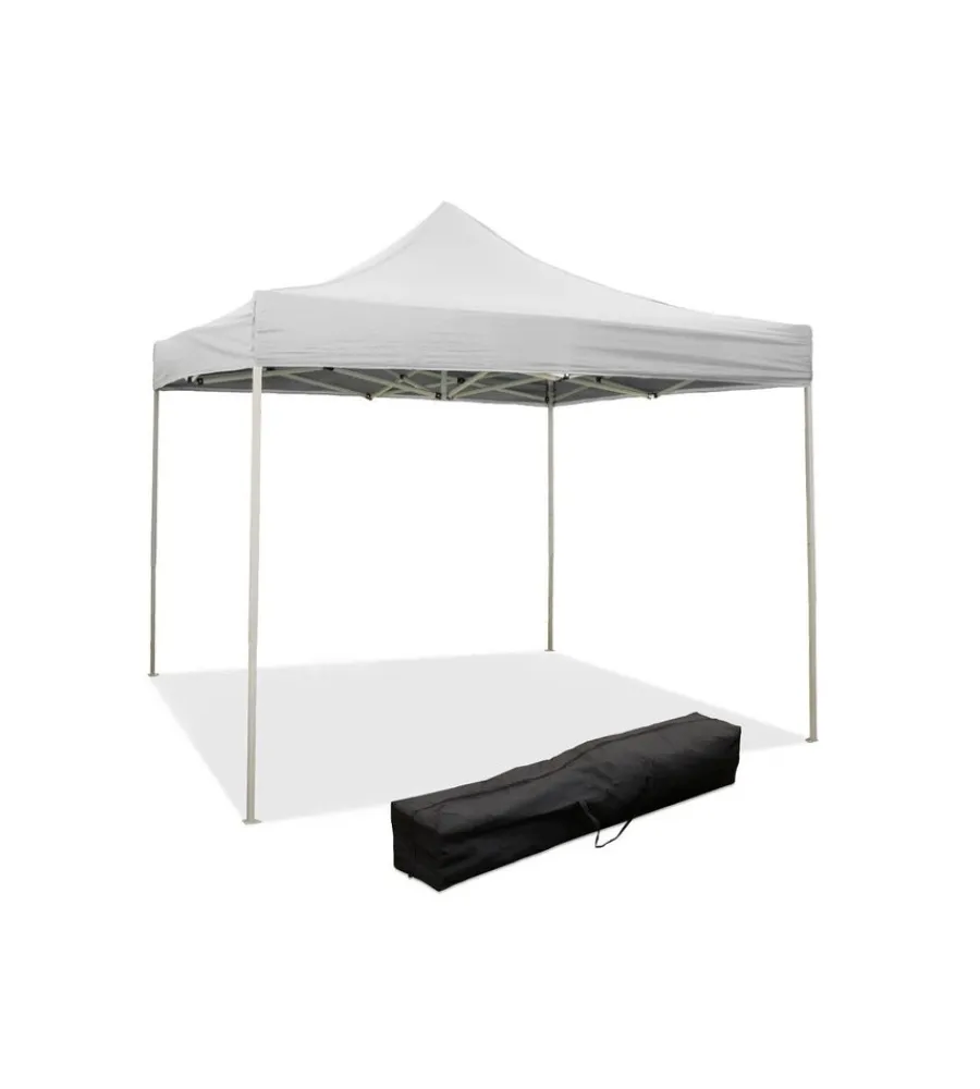 Outlet Gazebo richiudibile pieghevole riviera in tessuto impermeabile e anti uv bianco 3x3 m Coperture Per Esterno E Accessori
