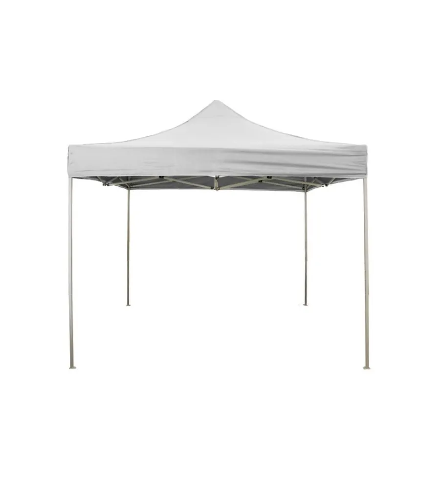 Outlet Gazebo richiudibile pieghevole riviera in tessuto impermeabile e anti uv bianco 3x3 m Coperture Per Esterno E Accessori