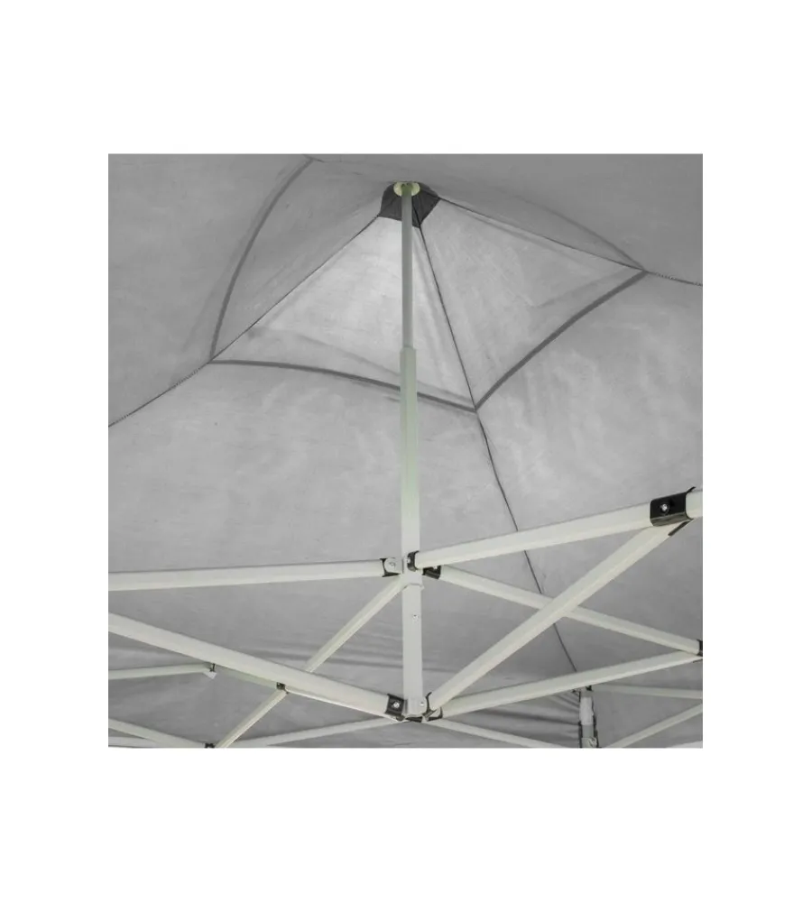 Outlet Gazebo richiudibile pieghevole riviera in tessuto impermeabile e anti uv bianco 3x3 m Coperture Per Esterno E Accessori