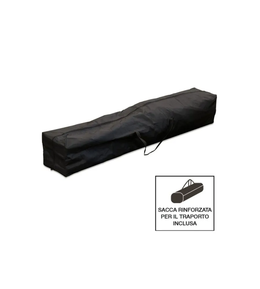 New Gazebo richiudibile pieghevole riviera in tessuto impermeabile e anti uv nero 3x3 m Coperture Per Esterno E Accessori