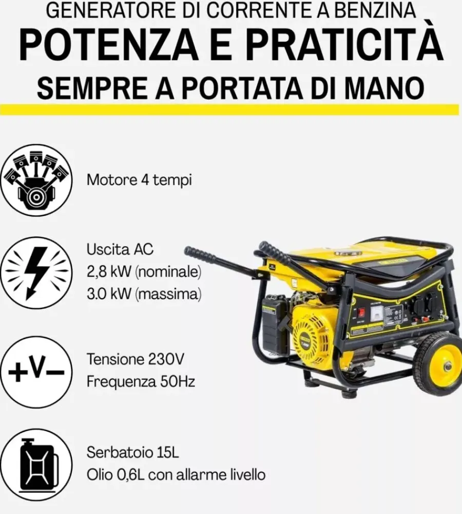 Clearance Generatore di corrente a benzina 3000w Generatori Di Corrente
